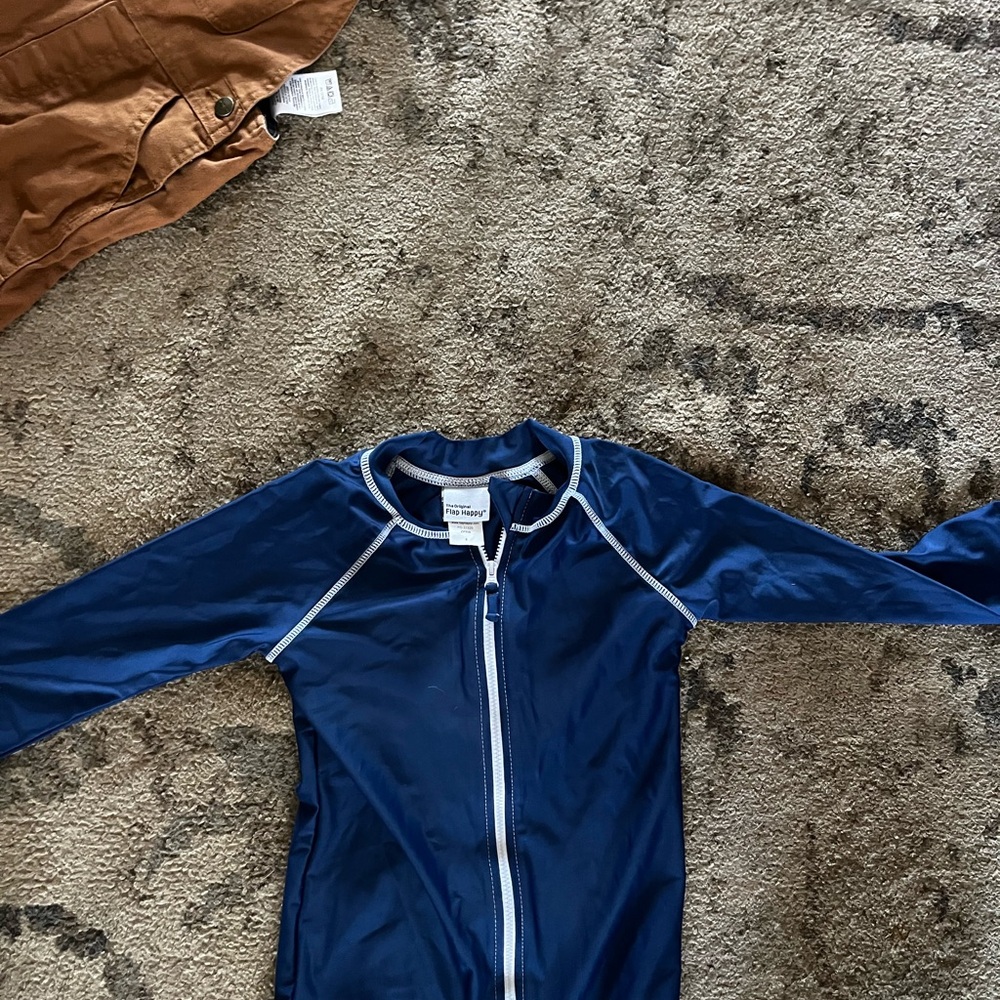 Flap Happy Navy Blue Kids Rashguard